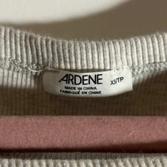 Ardene Gray Ribbed Top - Picture 3 of 3